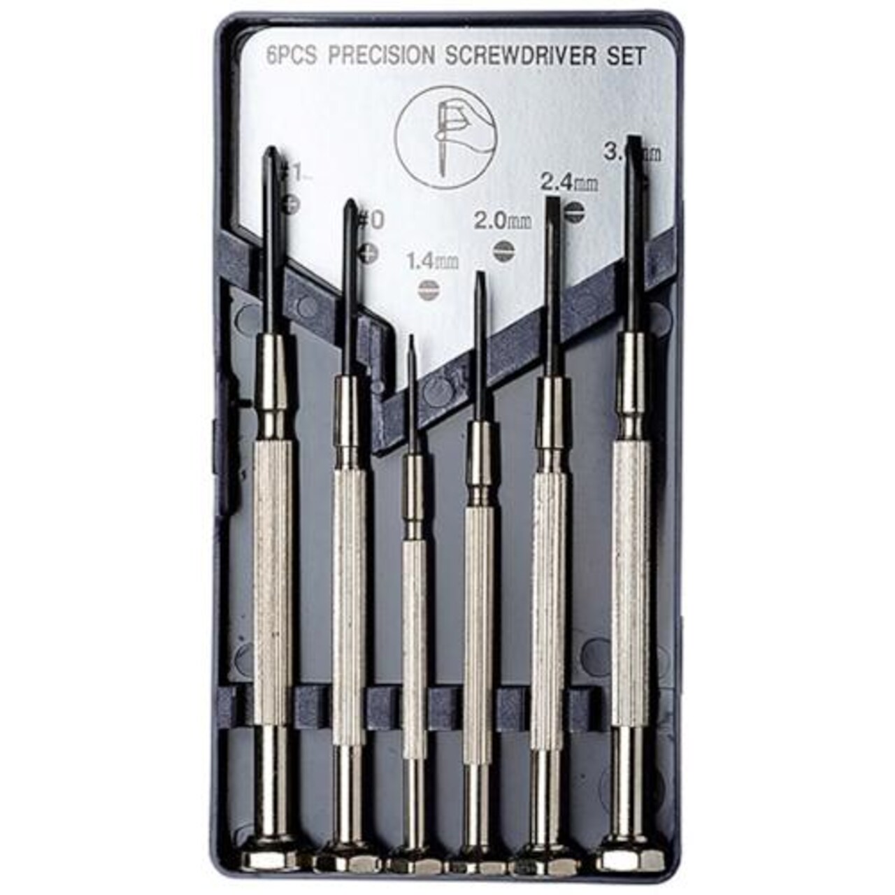 Excel Blades 6-Piece Precision Screwdriver Set with Case, Flat & Phillips Heads